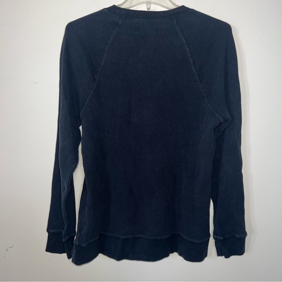 Everlane Waffle Knit Thermal Black Size Large - Picture 2 of 10